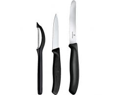 Victorinox Swiss Classic Gemüsemesser-Set, 3-tlg., Universalschäler, Gemüsemesser 8 cm, Tomatenmesser 11 cm