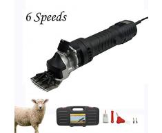Proshopping Elektrische Schafschere, 650 W, Pro Alpaka, Ziegen, Llama, Scherer, Schergerät, Hundehaarschneider, 6 Geschwindigkeiten, für Schafe, Hunde, Tiertiere, Tiere, Tierhaare mit dickem Fell