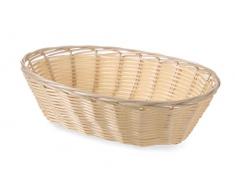 HENDI Brotkorb, Oval, Brotmulde, Brotkörbchen, Brötchenkorb, 225x130x(H)55mm, Polyrattan