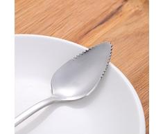 jieGorge Löffel Dessert RäUmungsverkauf!!!4PC Dicker Grapefruitlöffel aus rostfreiem Stahl Dessertlöffel gezackte Kante