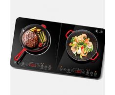 Aobosi Induktionskochplatte, doppel Induktionskochfeld, Kochfeld tragbar, Sensor-Touch-Steuerung und Kristallglasplatte,3500Watt,Timer-Funktion