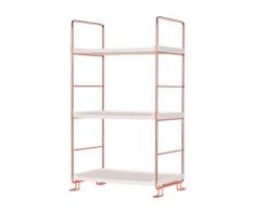 TOPBATHY 1pc Eisenregal Aufbewahrungsregal Schichtregal Aufbewahrungshalter Küchenbedarf für die häusliche Küche (Roségold DREI Schichten)
