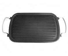 Ilsa Atollo Rechteckige Grillpfanne, aus Gusseisen, Anthrazit, 24 x 37 cm