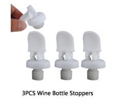 well-goal 3 Flaschenstopfen Wein Bier Vakuumpumpe für luftdichtes Soda