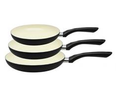 M+K by ELO Meine Küche by ELO 78203 3 teilig Pfannenset, Aluminium, schwarz, 0 cm, 3-Einheiten