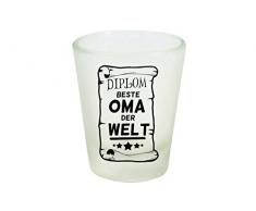 Schnaps-Glas 2cl satiniert, Diplom beste Oma der Welt