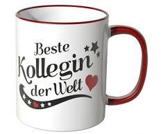 Wandkings® Tasse, mit Spruch: Beste Kollegin der Welt - ROT
