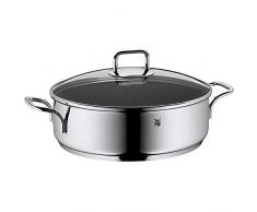 WMF Schmorpfanne 28cm Induktion, Schmortopf mit Deckel 5,0l, Cromargan Edelstahl beschichtet, backofengeeignet, hoher Rand