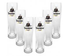 Benediktiner Weissbier Alkoholfrei Bierglas Glas Gläser-Set - 6x Biergläser 0,5l geeicht