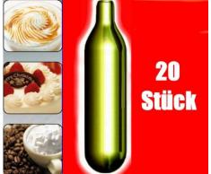 NEMT 20s 20 Stück N2O Sahnekapseln, passend für alle handelsüblichen Sahnebereiter von Liss, Mosa, iSi, Kayser, Mastrad, Cream Whipper Chargers