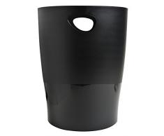 Exacompta 453014D Papierkorb Ecobin EcoBlack (robust und waschbar) 1 Stück schwarz