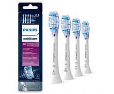 Philips Sonicare Original Aufsteckbürste Premium GumCare HX9054/17, 7x gesünderes Zahnfleisch, RFID-Chip, 4er Pack, Standard, Weiß