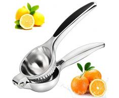 FUKTSYSM Zitronenpresse - Rutschfester Silikongriff Top 304 Edelstahl Zitronenpresse Besten Manuelle Zitruspresse, Limettenpresse, Manuelle Saftpresse, Korrosionsschutz und Spülmaschinenfest