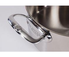 De Buyer Bratentopf mit Deckel, Edelstahl, Silber, 24 cm, 2-Einheiten