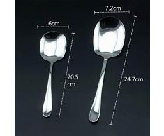 BESTONZON 2pcs Servierlöffel Edelstahl Esslöffel Suppenlöffel Vorlegelöffel Küchenhelfer