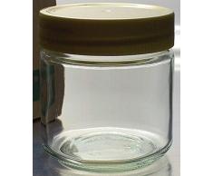 24 Honiggläser Neutral für 250g Honig mit 24 Kunststoffdeckel im 12er Karton (24 Gläser)
