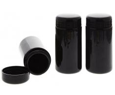 Mironglas Dose 100 ml, Weithals Kosmetex Violett-Glas Vorratsdose m. Schraubverschluss, Miron, 3× 100 ml