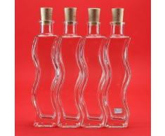 6 x 200ml Flaschen Glasflaschen ONDA Likörflaschen, Schnapsflaschen, Essigflaschen, Ölflaschen,kleine Flasche zum selbst befüllen von slkfactory