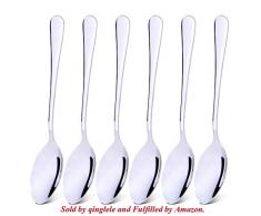 Edelstahl Löffel, suppenlöffel, Abendessen Löffel, Esslöffel, Tafellöffel, 20,6 cm, Set 6 Stück