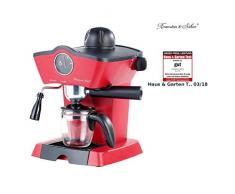 Rosenstein & Söhne Espressomaschine Retro: Dampfdruck-Siebträger-Espressomaschine mit Milchaufschäumer (Kaffeemaschinen)