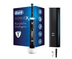 Oral-B Genius X Elektrische Zahnbürste, mit künstlicher Intelligenz und Premium Lade-Reise-Etui, schwarz