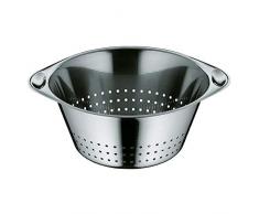 WMF Gourmet Sieb Edelstahl 24 cm, Seiher mit großen Löchern, Nudelsieb, Küchensieb, Cromargan Edelstahl, spülmaschinengeeignet