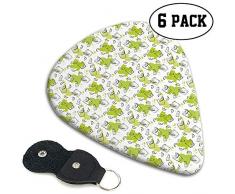 Plektren 6-tlg, Umrissskizzenmuster der Gläser Zitronenscheiben Salzstreuer