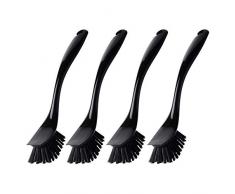 Ikea Antagen Spülbürste mit Schaberkante, Schwarz, 4 Stück 4er-Set Schwarz