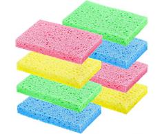 DILISEN Küchenreinigung Scrubbing Schwamm, Zellulose Dish Schwamm zum Entfernen von Hartnäckigen Flecken, Öl, Nicht-Scratch auf Fenster Antihaft-Pfanne, Sortierte Farben, Gr&