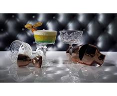 RCR 26638020006 Tattoo Sektschalen aus Kristallglas, 27 cl/270 ml, 6er-Set, Farblos, 14 (H) (L) x 10 (W) cm