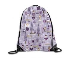 NA Nussknacker-Rucksack, bedruckt, mit Kordelzug, tragbar, für Camping, Wandern, Schwimmen, Einkaufen, Wandern, Reisen, Strand