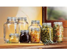 2er Set 0,75L Original Fido Einmachglas mit Bügelverschluss und Gummiring