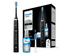 Philips Sonicare DiamondClean Neue Generation Elektrische Zahnbürste mit Schalltechnologie HX9355/86, 5 Putzprogramme, Zungenreiniger, schwarz