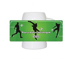 Fußball-Bierkrug mit Namen Lilly und Motiv Torschützenkönigin für Fußballerinnen