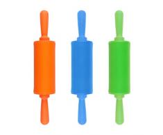 STOBOK Mini nudelhölzer kinder diy nudelhölzer teig werkzeuge für zu hause küche, packung mit 3 (zufällige farbe)