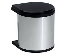 Hailo 351203 Mono Abfallsammler 12 Liter, edelstahl/schwarz