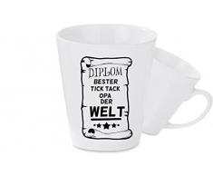Shirtinstyle Konische Keramiktasse, Diplom Bester Tick Tack Opa der Welt