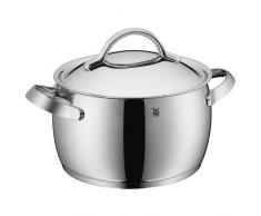 WMF Concento Kochtopf, hoch 24cm, Metalldeckel mit Dampföffnung, Fleischtopf 6,8l, Cromargan Edelstahl poliert, Innenskalierung, Topf Induktion, unbeschichtet