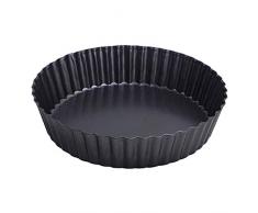 webake Tarteform Mit Hebeboden Ø 24 cm Plus Quicheform Antihaftbeschichtung Quiche Backform Pie Form Wellenrand, Schnittfest, Servierfertig