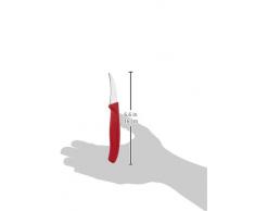 Victorinox Küchenmesser, für Gemüse, 6cm, Rutschfester Griff, Gebogene Klinge, Edelstahl, spülmaschinengeeignet, rot