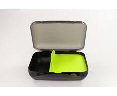 TUPPERWARE To Go Lunch-Box schwarz limette mit Trennung Brotbox Sandwich Dose