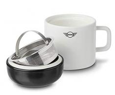 Mini Original Tea-Maker Teeset Tasse Sieb Untertasse weiß/schwarz Kollektion 2018/2020