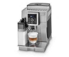DeLonghi ECAM 23.466.S Kaffeevollautomat mit Milchsystem, Cappuccino und Espresso auf Knopfdruck, Digitaldisplay mit Klartext, 2-Tassen-Funktion, Großer 1,8 Liter Wassertank, silber