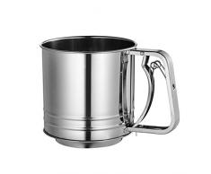 Handgehaltener Mehlstreuer Edelstahl Mesh Sieb Cup Zucker Backwerkzeug L