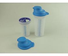 TUPPERWARE Backen Shaker 600 ml + 350 ml blau Backen Küchenhelfer Backhelfer