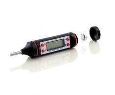 BBQ-TORO Grillthermometer, digital, Fleischthermometer, Küchenthermometer, -40 °C bis 300 °C, digitales Bratenthermometer, Einstichthermometer mit LCD Display und praktischer Stofftasche