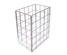 Sammelkorb Abfallkorb Korb Handtuch-Sammelkorb aus Drahtgeflecht Draht Metall weiß groß 41 x 25,5 x 63 cm Papierkorb