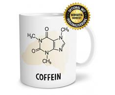 OWLBOOK Coffein Formel große Kaffee-Tasse mit Spruch im Geschenkkarton schöne Geschenkidee Geschenke für Kaffeeliebhaber