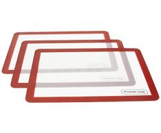 Backmatte Silikon/Backunterlage Silikon/Silicone Baking Mat, 3 Stück, 42 cm x 29 cm x 0.75 mm