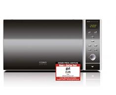 CASO | MCG30 Ceramic chef 3in1 Mikrowelle mit Grill + Heißluft 2100W |30L, Keramikboden, Grill-Rost für 2 Ebenen, Backofen-Funktion bis 200°C, Edelstahl